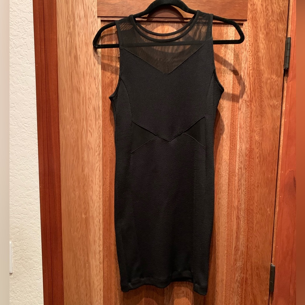 Black spandex mini dress